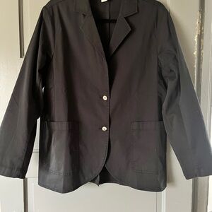 Pact Women's Black Blazer with Button Detail